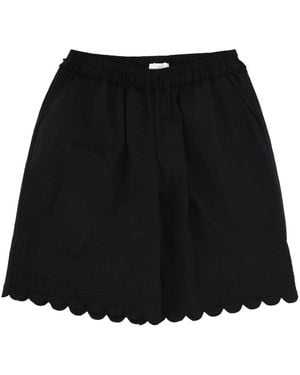THE GARMENT Scalloped Hem Shorts - Black