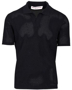 Orlebar Brown Mesh Polo Shirt - Black