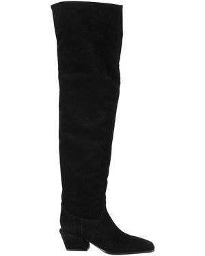 Paris Texas Bettina Over The Knee Boots - Black