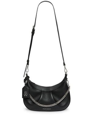 Stuart Weitzman Stellar Crescent Bag - Black