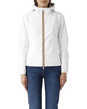 K-Way Reversible Hooded Zip-Up Jacket - White