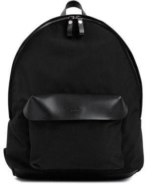 Jil Sander Logo Debossed Zipped Backpack - Black