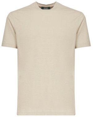 Zanone Crew Neck Basic T-Shirt - Natural
