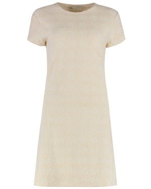 Tory Burch Terry Jacquard Logo Shirtdress - Natural