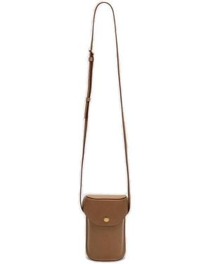 Saint Laurent Foldover Top Shoulder Bag - White