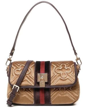 V73 Dana Velvet Shoulder Bag - Brown