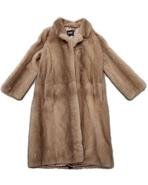 FRAME Long Shearling Coat - Brown
