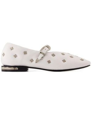 Toga Studded Ballerinas - White