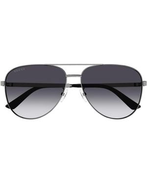 Gucci Pilot Frame Sunglasses - Black