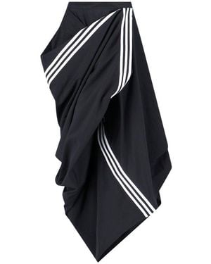 Y-3 Asymmetrical Skirt 3-Stripes - Blue