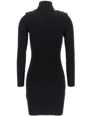 Elisabetta Franchi Lozenge Mini Dress in Natural | Lyst