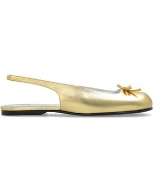 NODALETO Bow Slingback Flats - Metallic