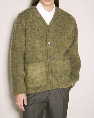 Our Legacy Textured Knit Cardigan - Green