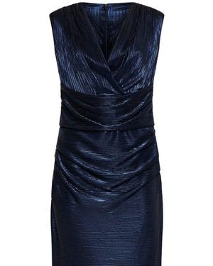 Talbot Runhof Draped Maxi Dress - Blue
