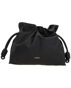 Loewe Flamenco Drawstring Clutch Bag - Black