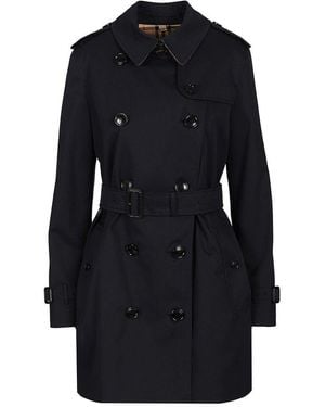Burberry Short Kensington Heritage Trench Coat - Blue