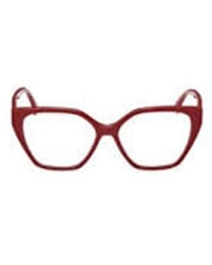 Max Mara Geometric Frame Glasses - Red