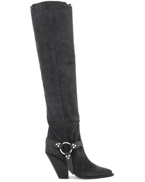 Sonora Boots Western Knee-High Boots - Black