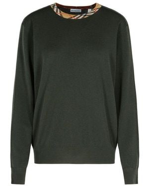 Burberry 'Michael' Dark Wool Jumper - Green
