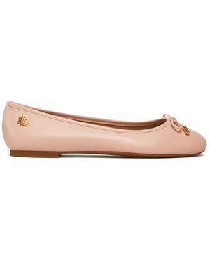 Ralph Lauren Jayna Logo Plaque Flat Shoes - Pink