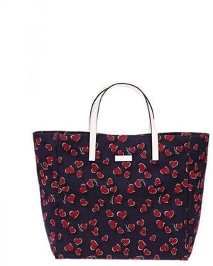 Gucci Heartbeat Printed Top Handle Bag - Purple