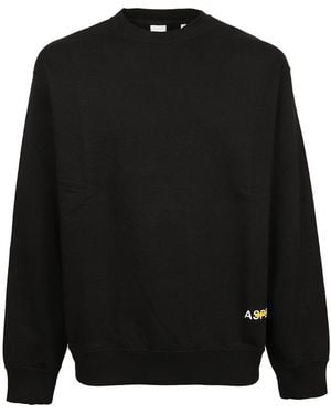 Aspesi Garter Dyed Crewneck Sweatshirt - Black