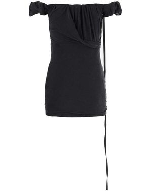 Jacquemus Asymmetrical Draped Dress in Red | Lyst