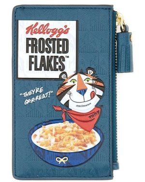 Anya Hindmarch X Kellogg's Tony The Tiger Frosties Zipped Wallet - Blue