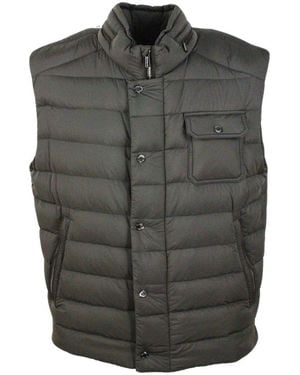 Moorer Morfeo-S3C Zipped Puffer Gilet - Grey