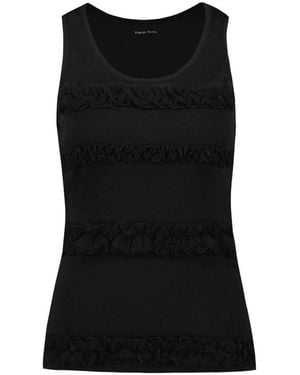 Simone Rocha Fitted Ruffle Frill T-Shirt - Black