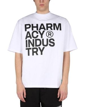 Pharmacy Industry Logo Graphic T-Shirt - White