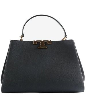 Tory Burch Eleanor Logo Plaque Top Handle Bag - Black