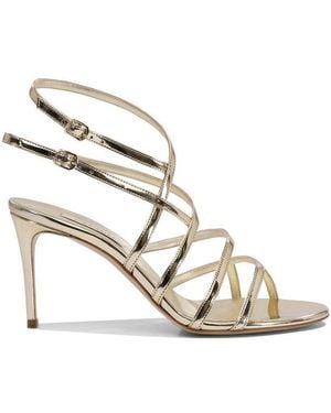 Casadei Metallic Slingback Sandals