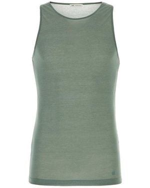 Ami Paris Low Cut Fluid Tank Top - Green