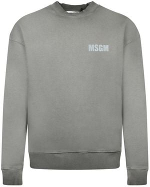 MSGM Light Crewneck Sweatshirt - Grey
