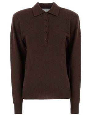 Stella McCartney Knitted Polo Top - Brown