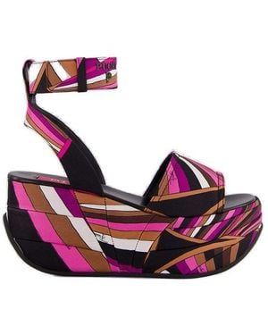 Emilio Pucci Ami Platform Round Open Toe Sandals - Pink