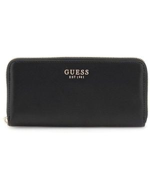 Guess Laurel Logo Lettering Wallet - Black