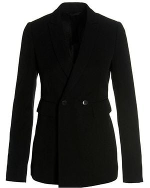 SAPIO Double Breasted Long Sleeved Blazer - Black