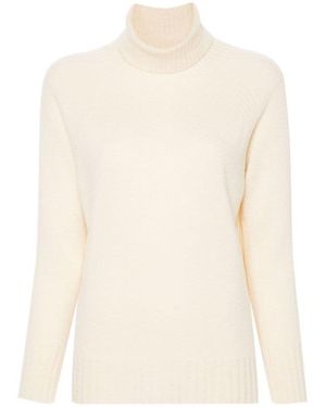 Twinset Turtleneck Knit Sweater - Natural