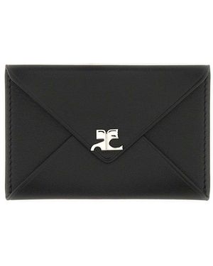 Courreges Envelope Card Holder - Black