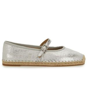 Michael Kors Lynn Metallic Leather Ballet Espadrilles