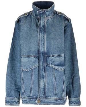 FRAME Oversized Denim Jacket Jackets - Blue