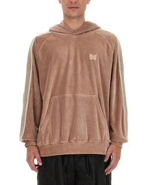 Needles Sweatshirt With Logo - Natural
