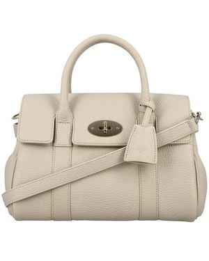 Mulberry Small Bayswater Foldover Top Tote Bag - Natural