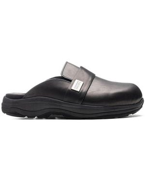 Suicoke Logo Plaque Sandals - Black