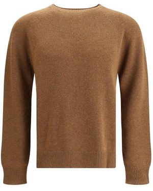 Jil Sander Crewneck Knitted Jumper - Brown