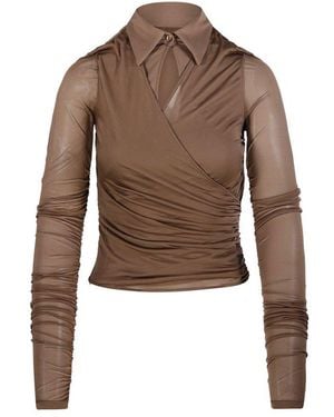 Max Mara Aiello Knitted Blouse - Brown