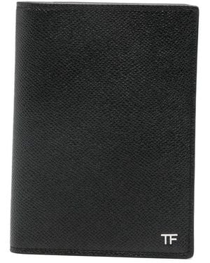 Tom Ford Logo Plaque Bi-Fold Wallet - Black
