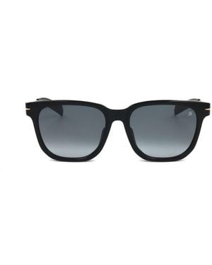 David Beckham Square Frame Full Rim Sunglasses - Black